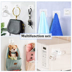 Self Adhesive No Drill Adjustable Curtain Rod Holder Hooks 8PCS