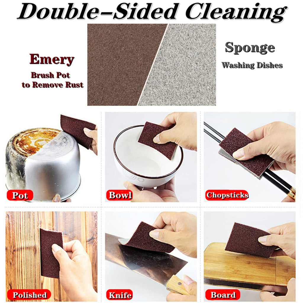 10PCS Emery Magic Cleaning Sponge Scrubber