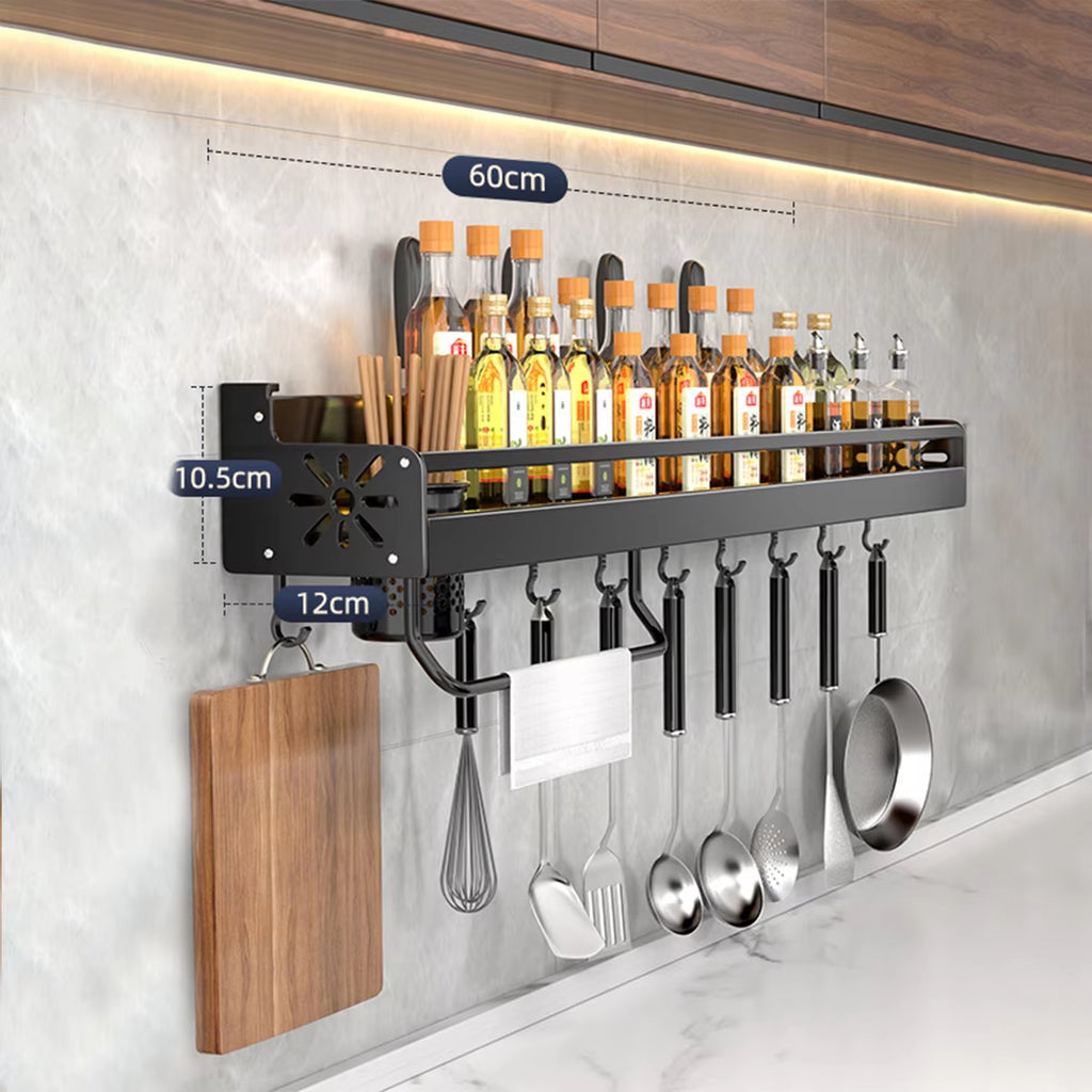 Metal Kitchen Shelf No-Drill Drain Rack