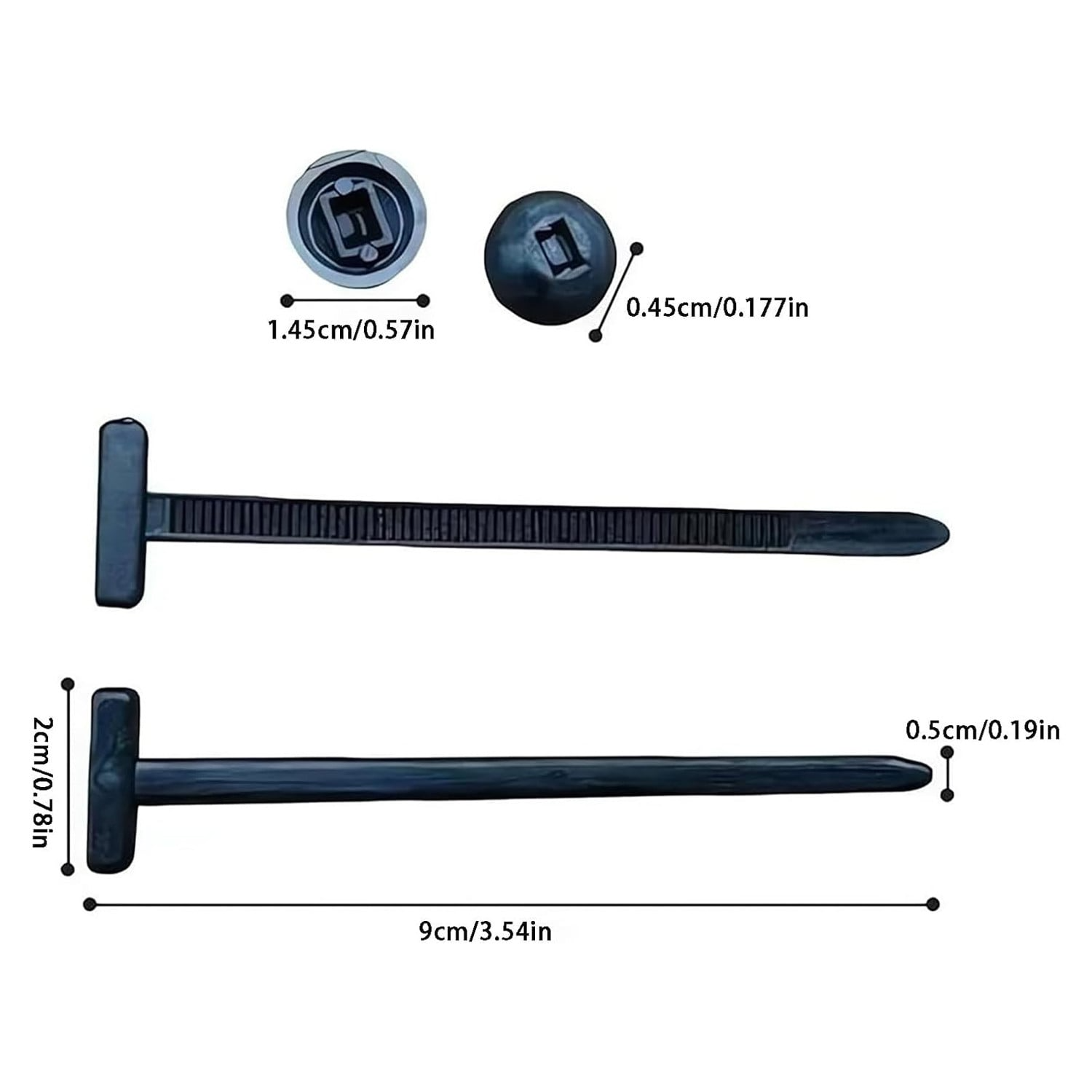 100PCS Reusable Nylon Cable Tie Buckles
