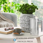Stainless Steel French Press Coffee Maker Double Wall