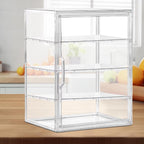 4-Tier Acrylic Bakery Display Case Bread Storage Box