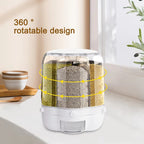 Rotating Rice Dispenser Food Storage Container