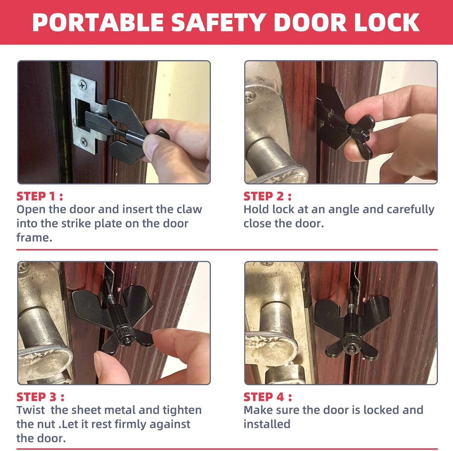 Portable Heavy-Duty Door Lock