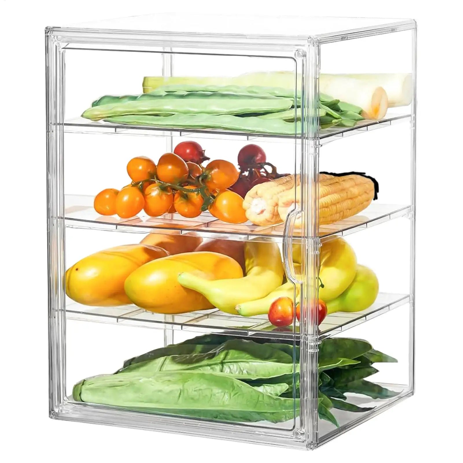 4-Tier Acrylic Bakery Display Case Bread Storage Box