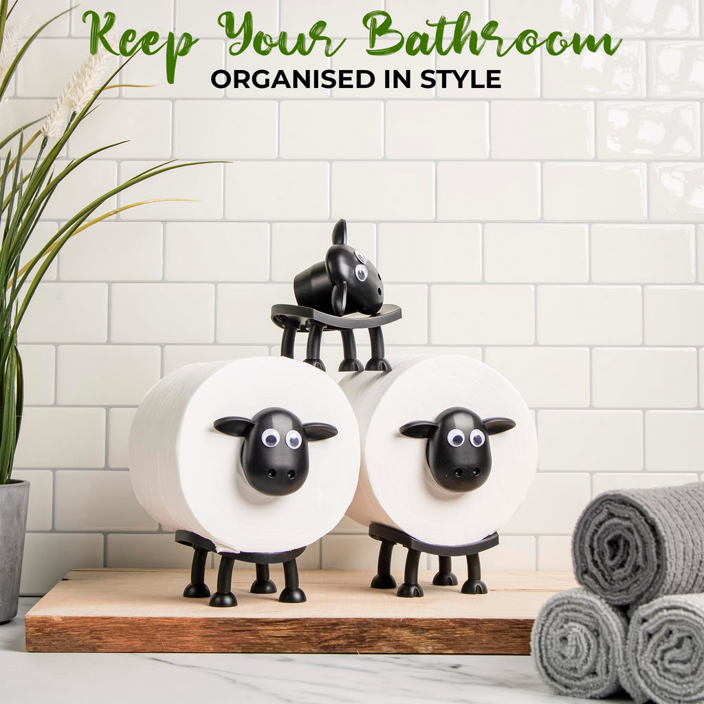 Funny Sheep Toilet Paper Holder Stand 3pcs