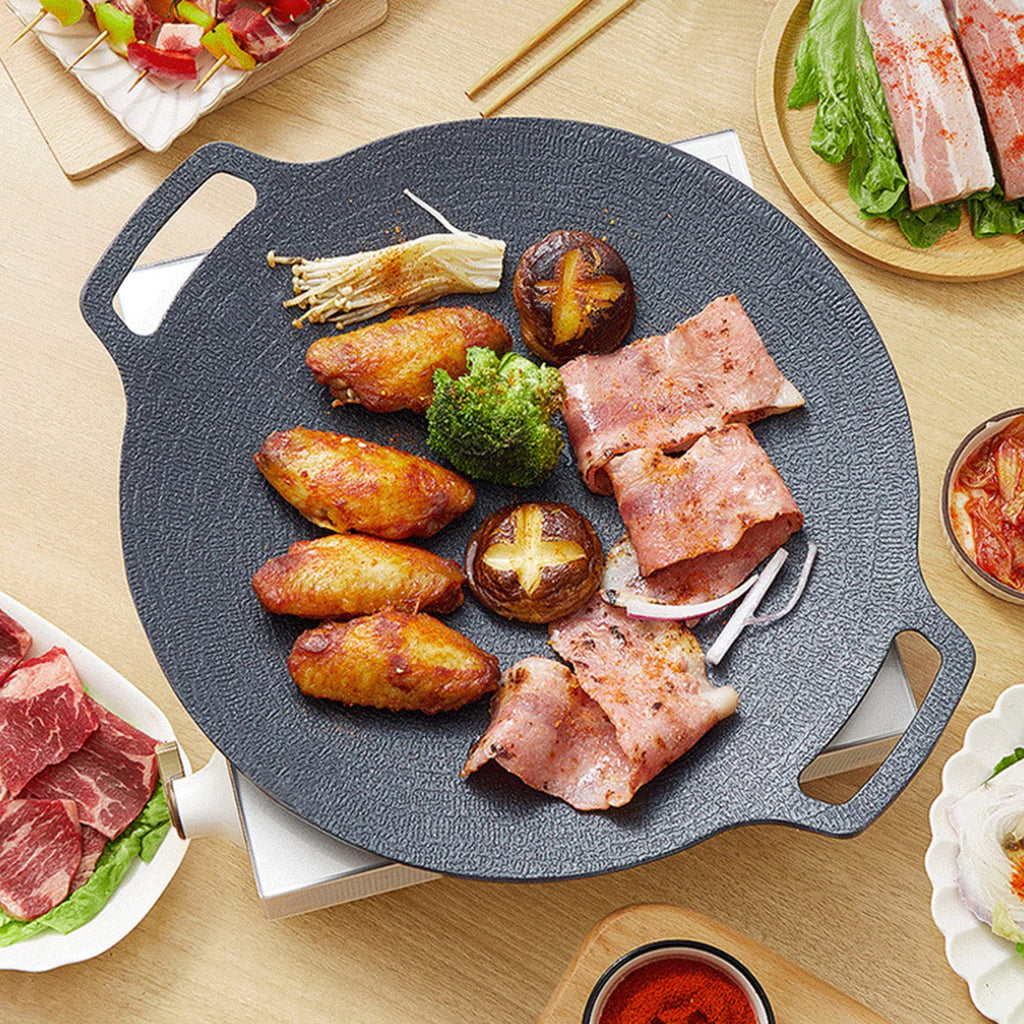 BBQ Grill Pan Non-Stick Round Griddle