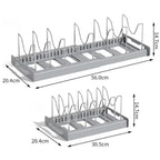 Expandable Pot Organizer Rack for Pots Pans & Lids