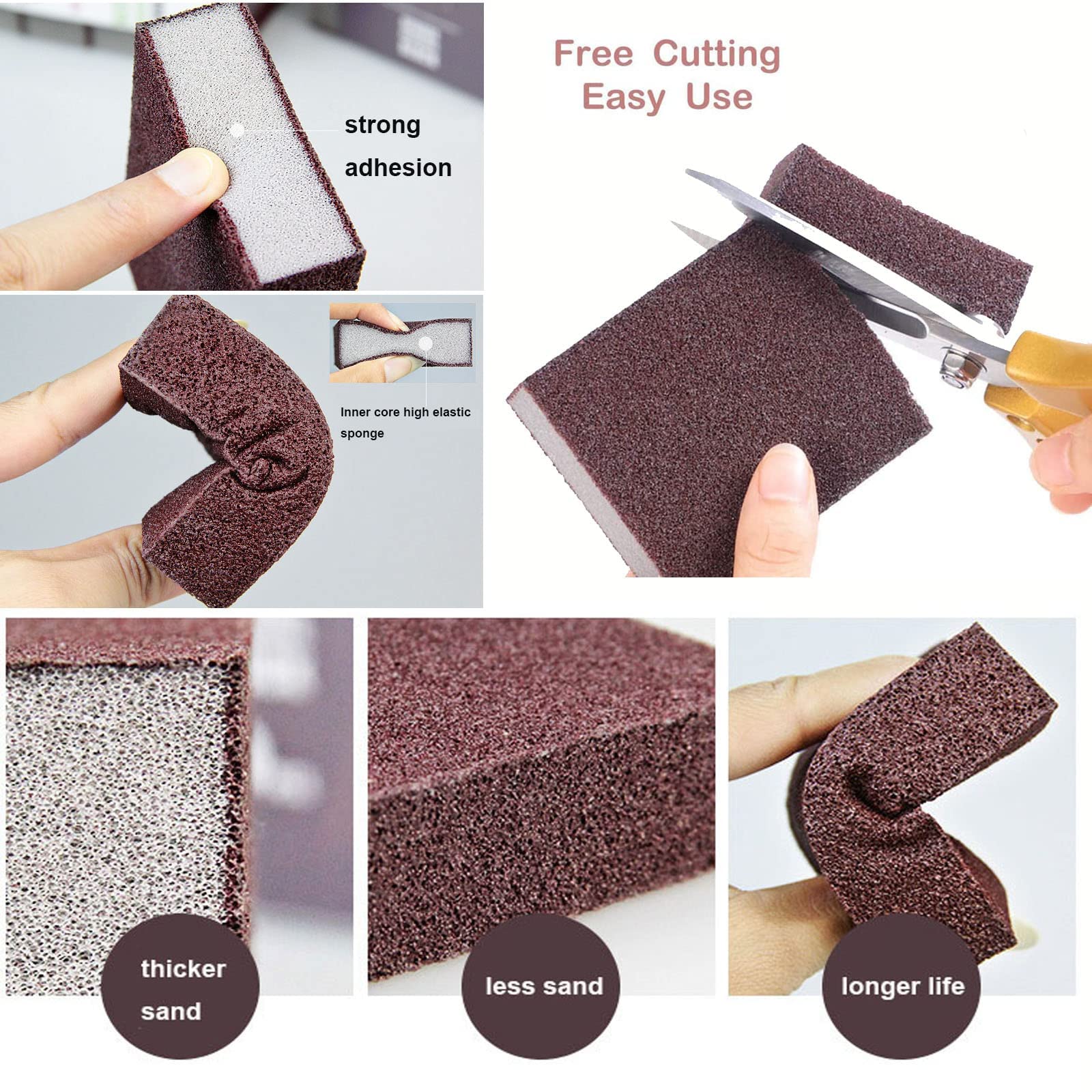 10PCS Emery Magic Cleaning Sponge Scrubber
