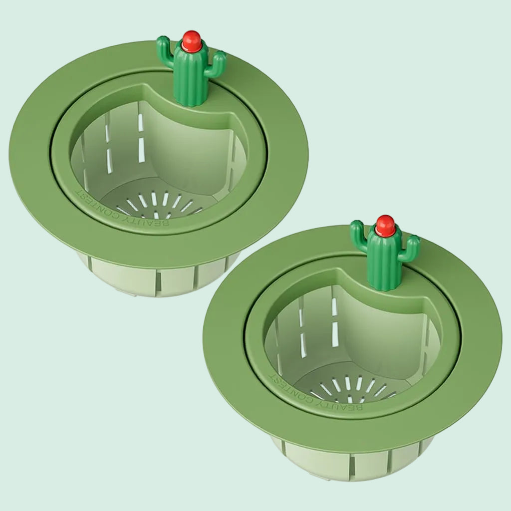 2PCS Cactus Kitchen Sink Drain Strainer Basket