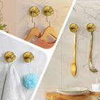 4PCS Suction Cup Shower Hooks Stainless Steel