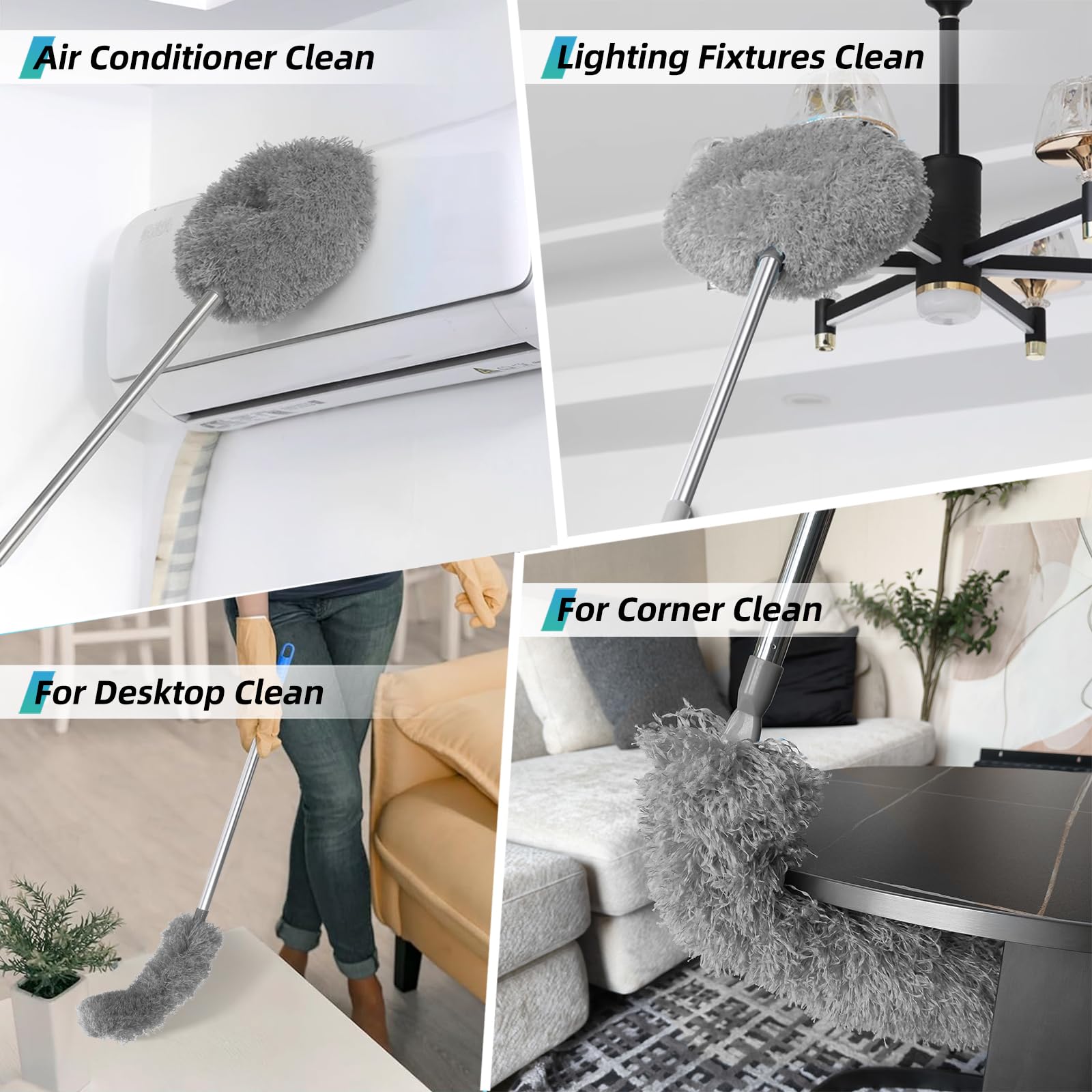 Extendable Feather Duster for Home Cleaning