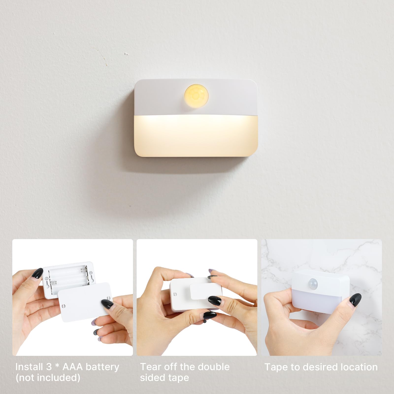 Motion Sensor Stair Light for Indoor (3PCS)