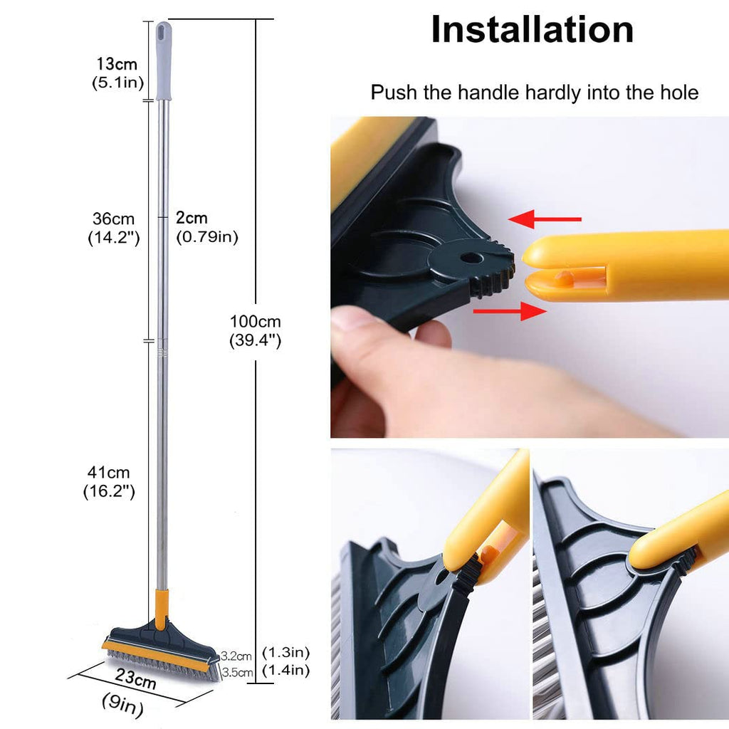 Rotating Floor Scrub Brush Long Handle
