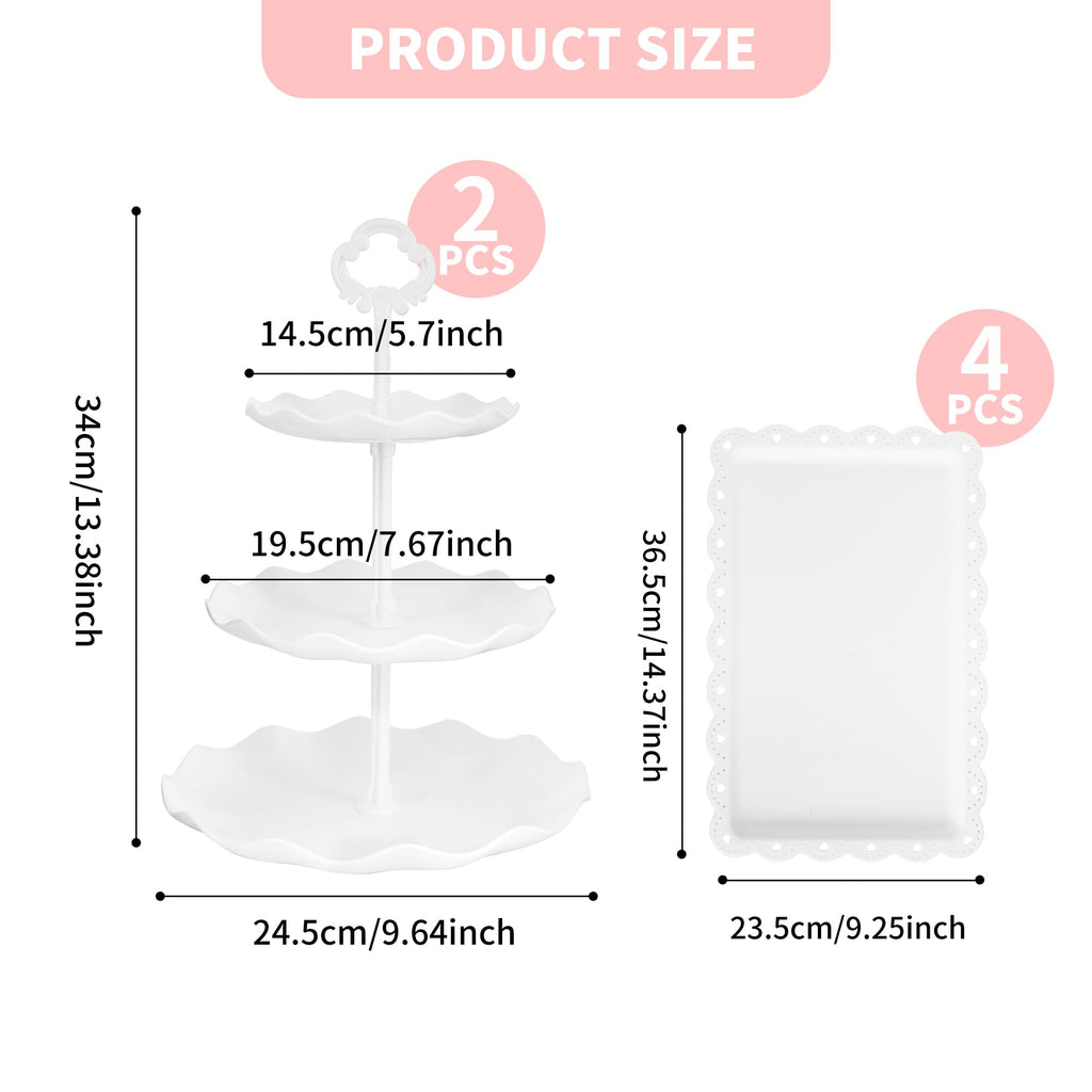 6PCS Dessert Table Display & Cupcake Stand Set