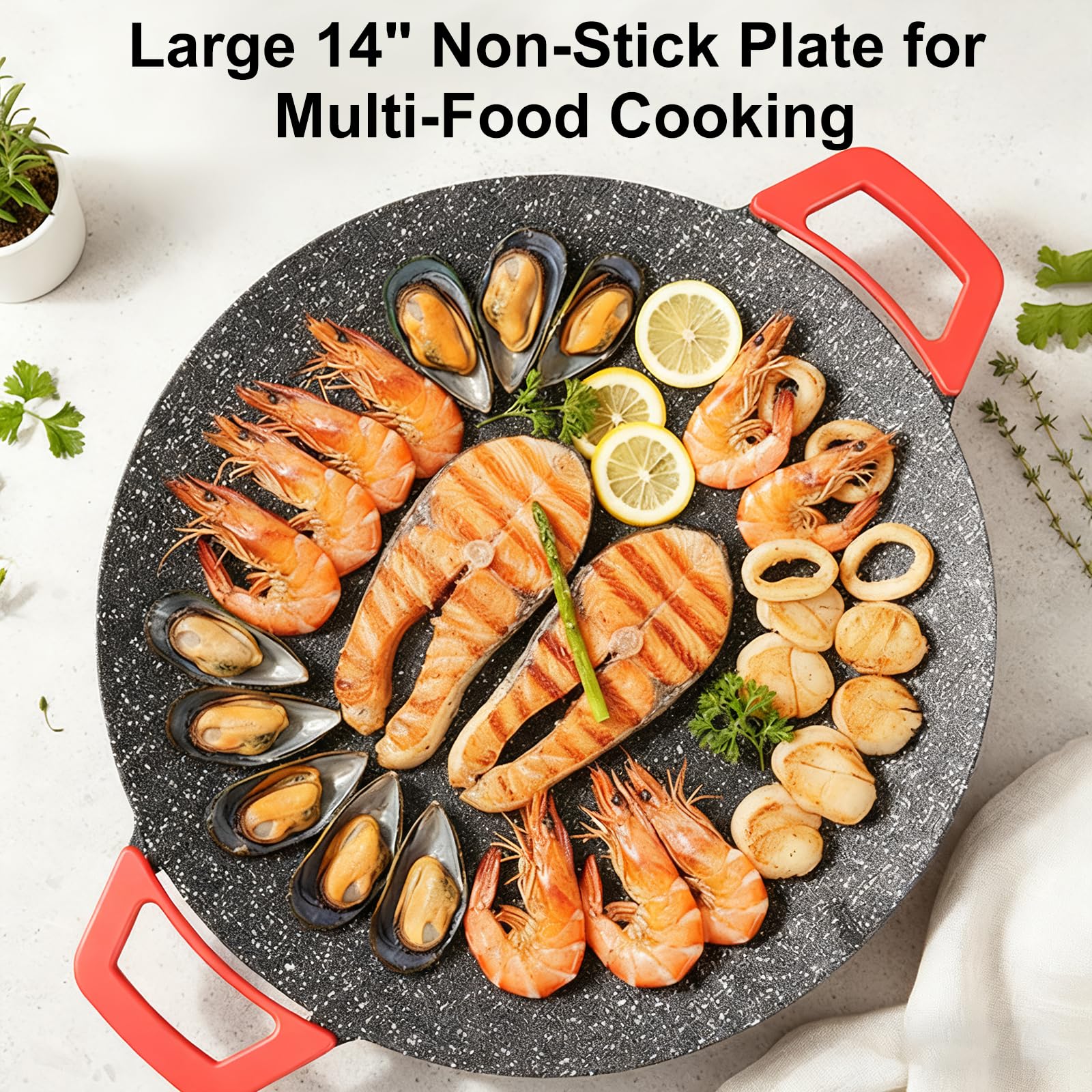Electric Smokeless Indoor Grill Nonstick Griddle