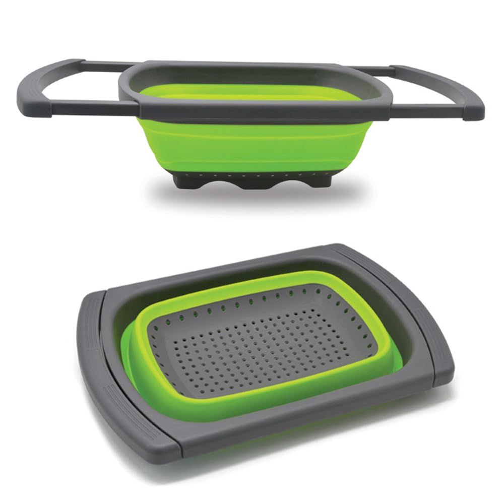 Collapsible Over Sink Colander Strainer