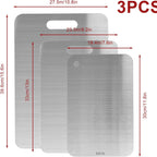 3PCS Stainless Steel Cutting Board Set for Kitchen