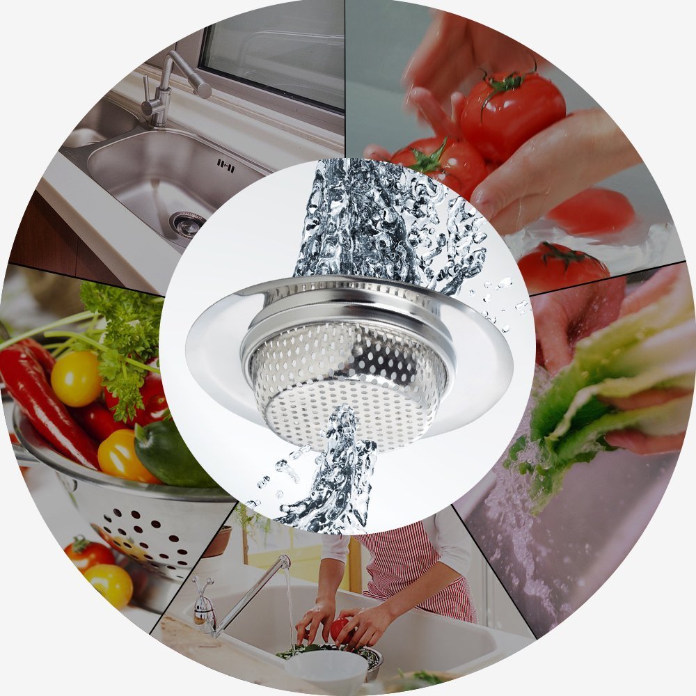 2PCS Kitchen Sink Strainer