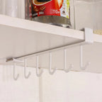 Multi-Purpose 6-Hook Under Shelf Organizer