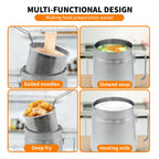 68oz Stainless Steel Oil Filter Pot with Deep Fryer Basket