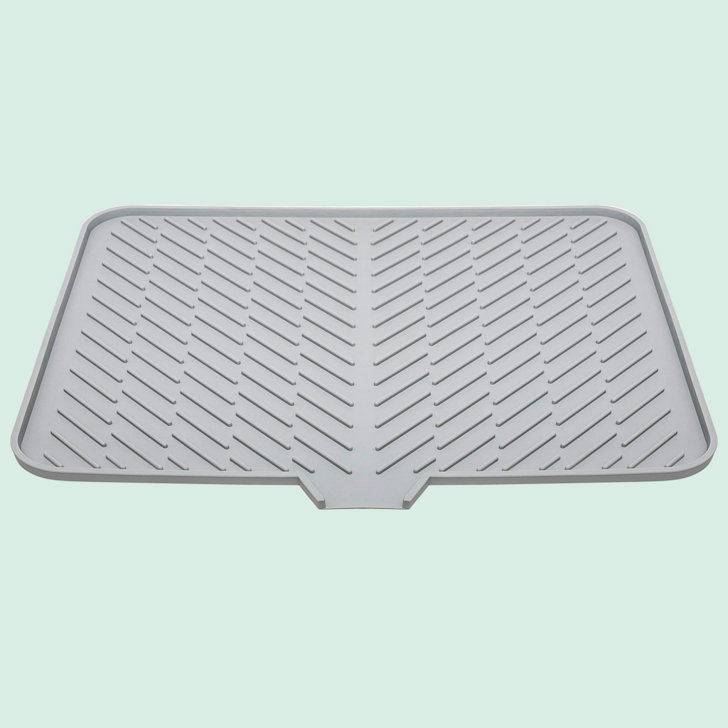 Silicone Dish Drying Mat with Drain Lip