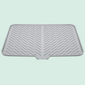 Silicone Dish Drying Mat with Drain Lip