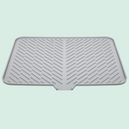 Silicone Dish Drying Mat with Drain Lip