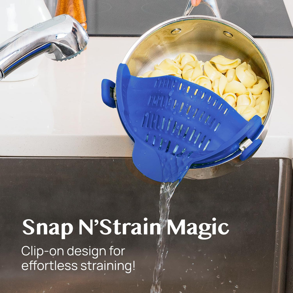 Silicone Pasta Strainer Clip-On for Pots and Pans