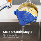 Silicone Pasta Strainer Clip-On for Pots and Pans
