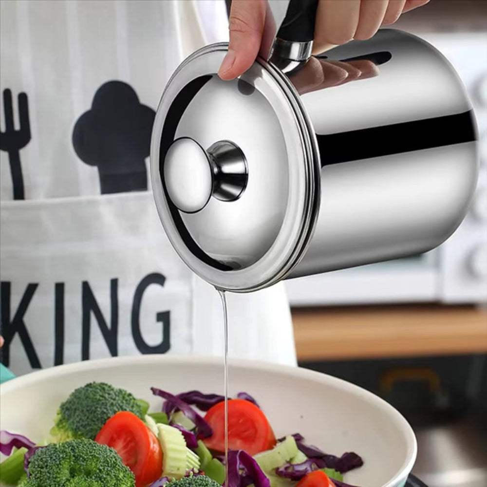 Stainless Steel Cooking Oil Storage Pot 1.3L