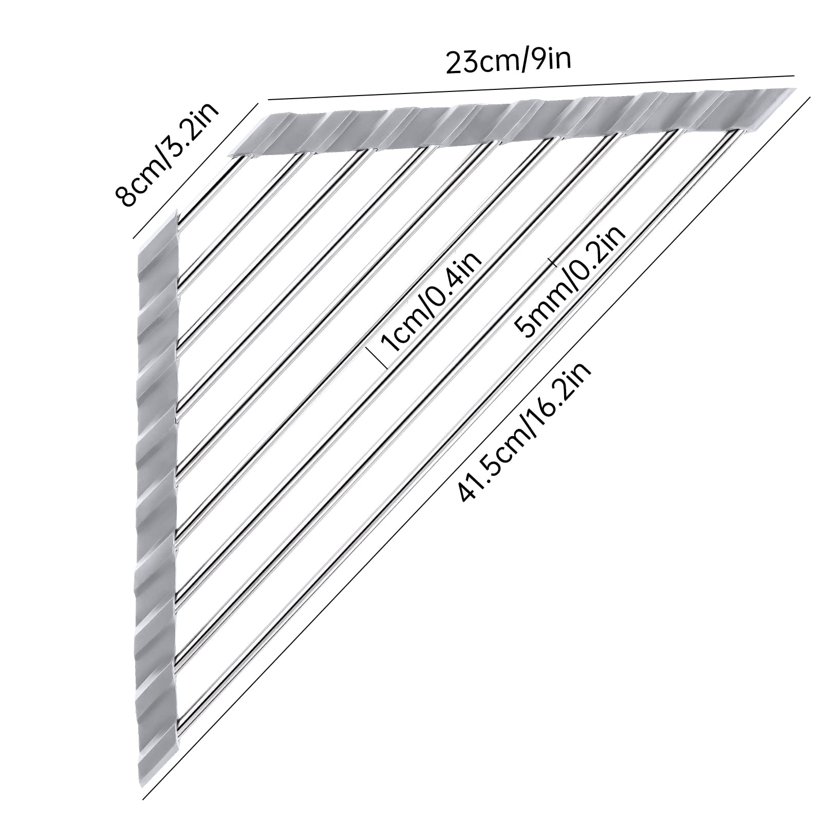 Triangle Roll-Up Dish Drying Rack