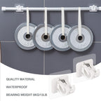 Self Adhesive No Drill Adjustable Curtain Rod Holder Hooks 8PCS