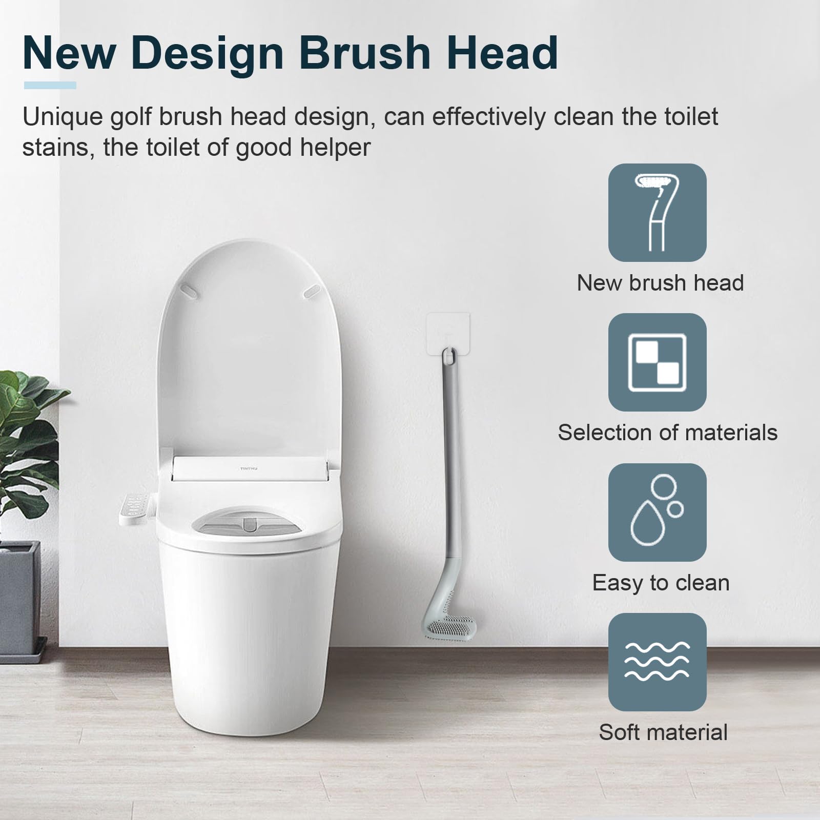 Toilet Cleaning Silicone Brush