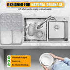Silicone Dish Drying Mat with Drain Lip