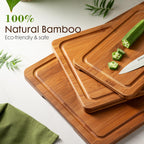 Carbonized Bamboo Cutting Boards for Kitchen Set