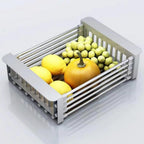 Expandable Over Sink Drain Basket Dish Rack