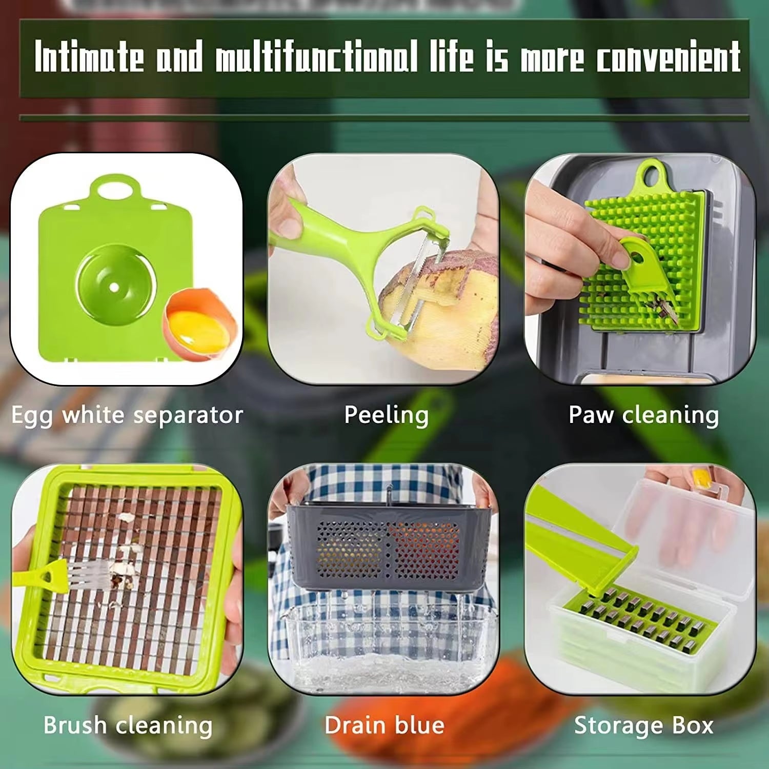 22-in-1 Vegetable Chopper Adjustable Slicer Cutter