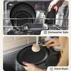 24PCS Unbreakable Dinnerware Set for 6, Plates & Bowls