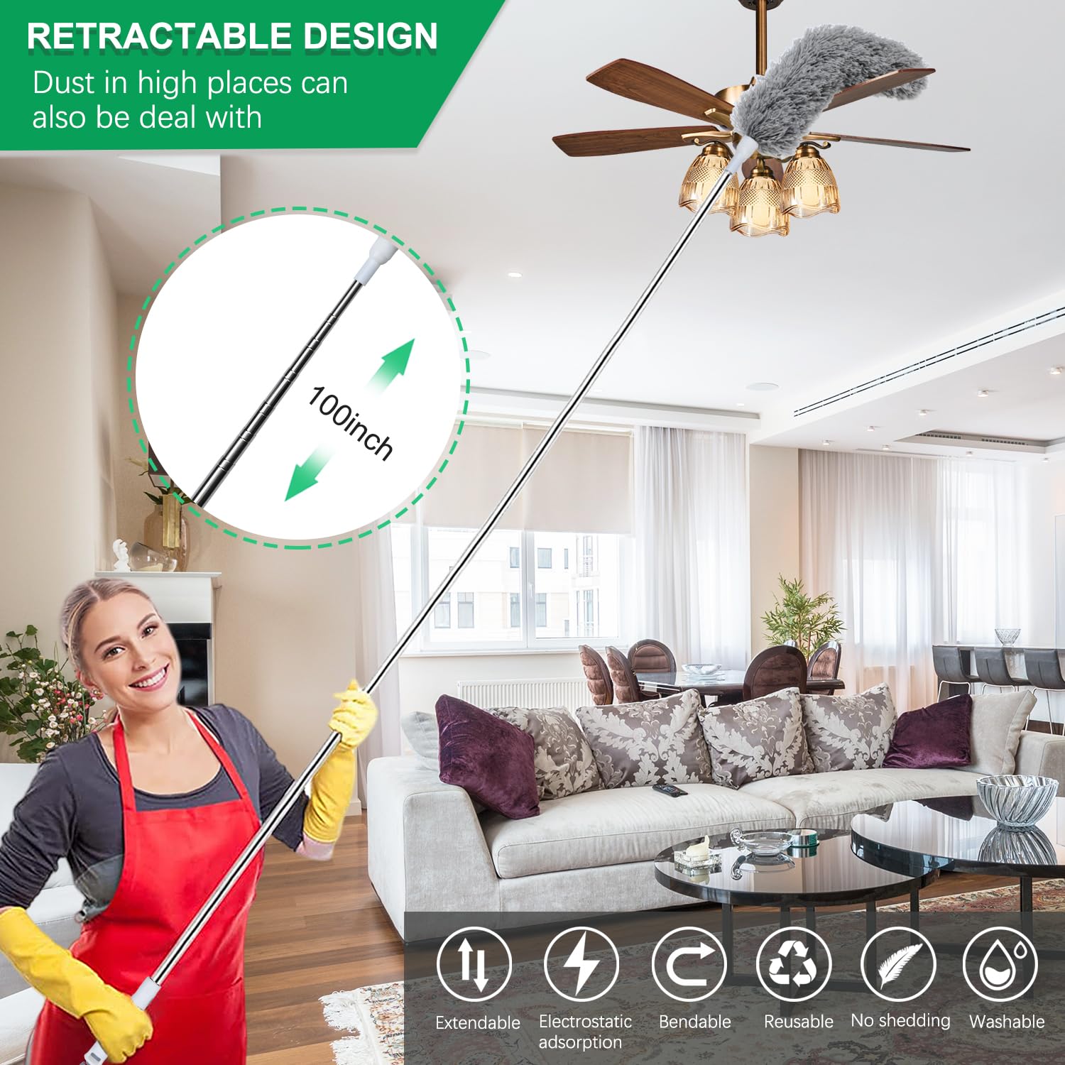 Bendable & Extendable Fan Ceiling Duster