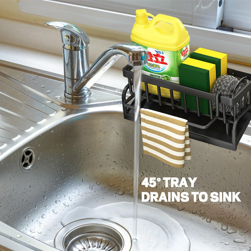 Kitchen Sink Sponge Holder Cleaning Tools Storage