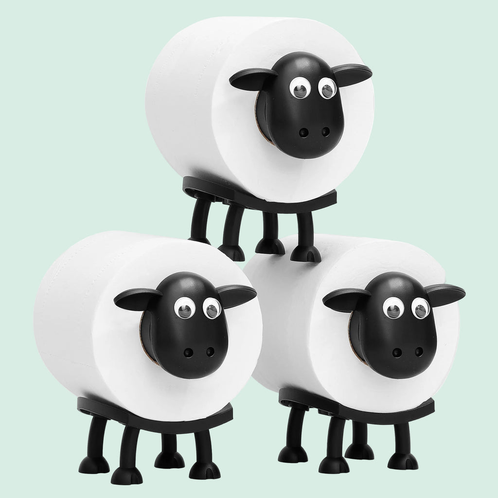 Funny Sheep Toilet Paper Holder Stand 3pcs