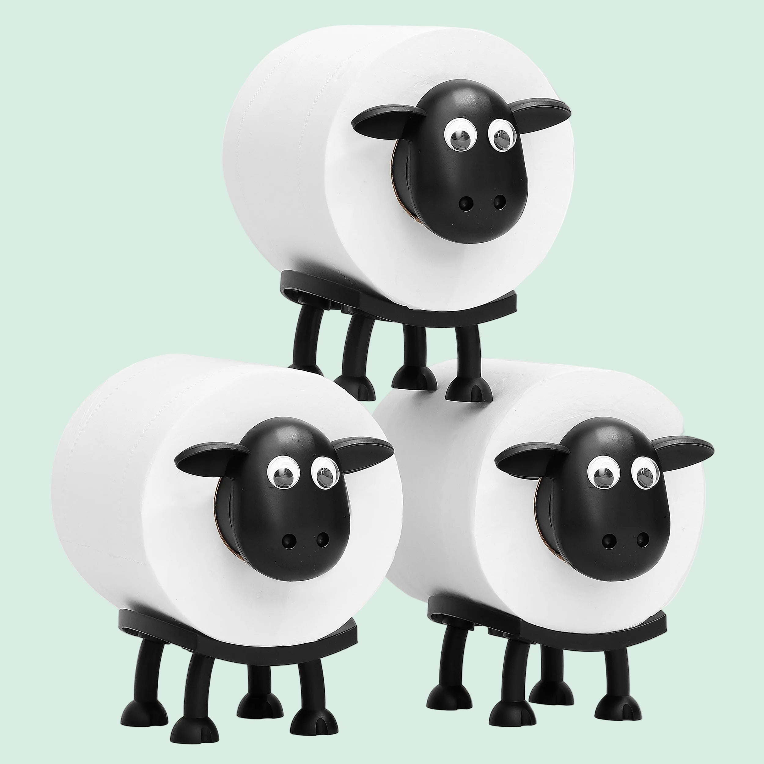Funny Sheep Toilet Paper Holder Stand 3pcs