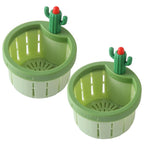 2PCS Cactus Kitchen Sink Drain Strainer Basket