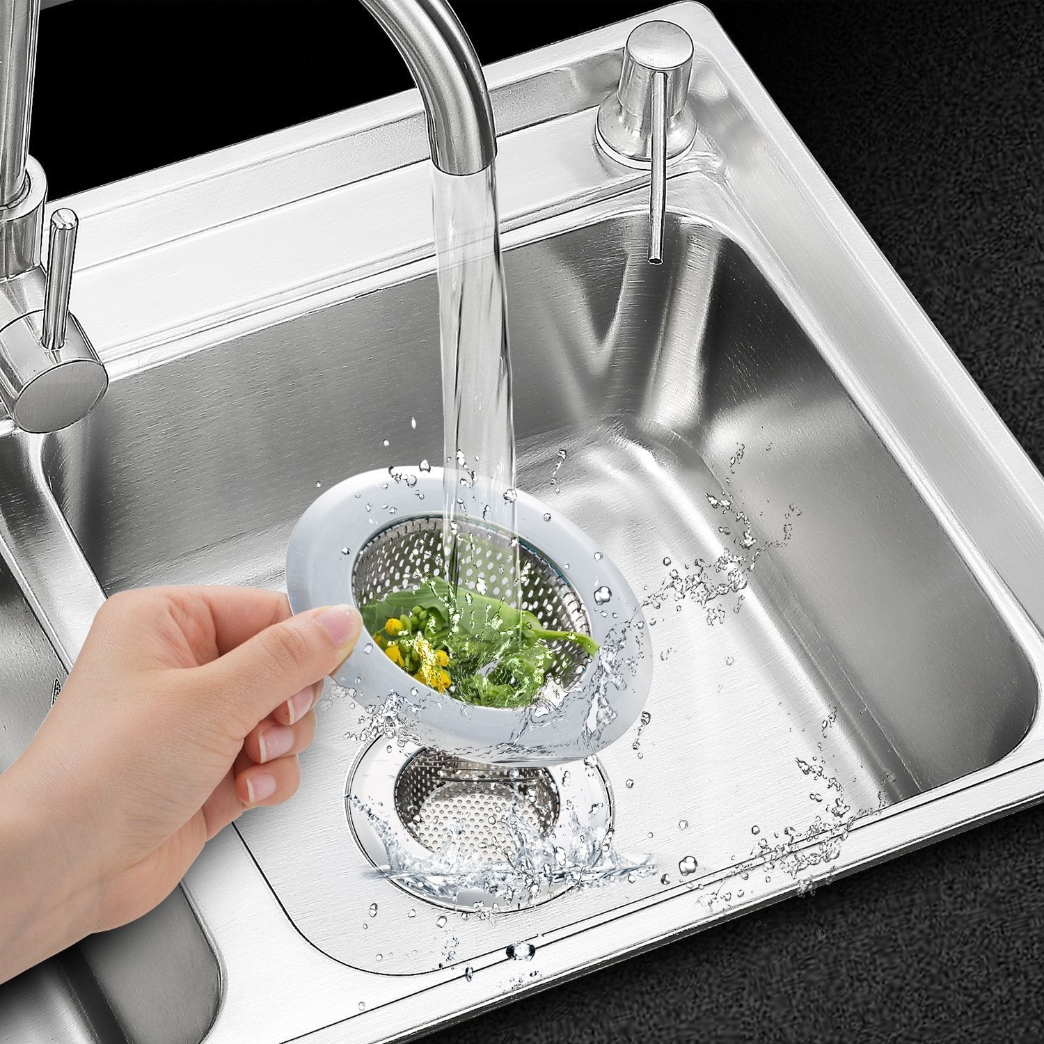 2PCS Kitchen Sink Strainer
