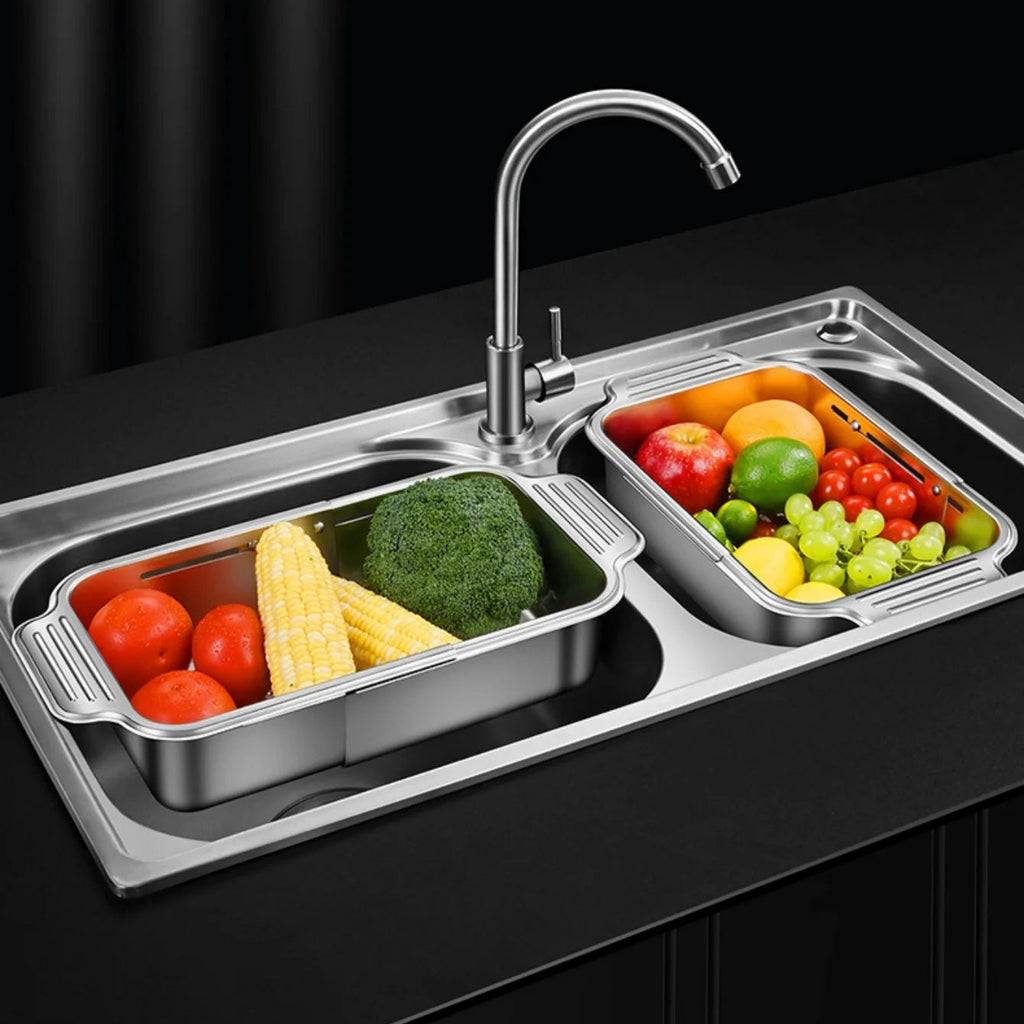 Stainless Steel Expandable Sink Colander Basket