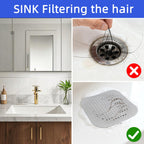 Shower Drain Hair Catcher, Silicone Hair Stopper with Suction Cup (4PCS)