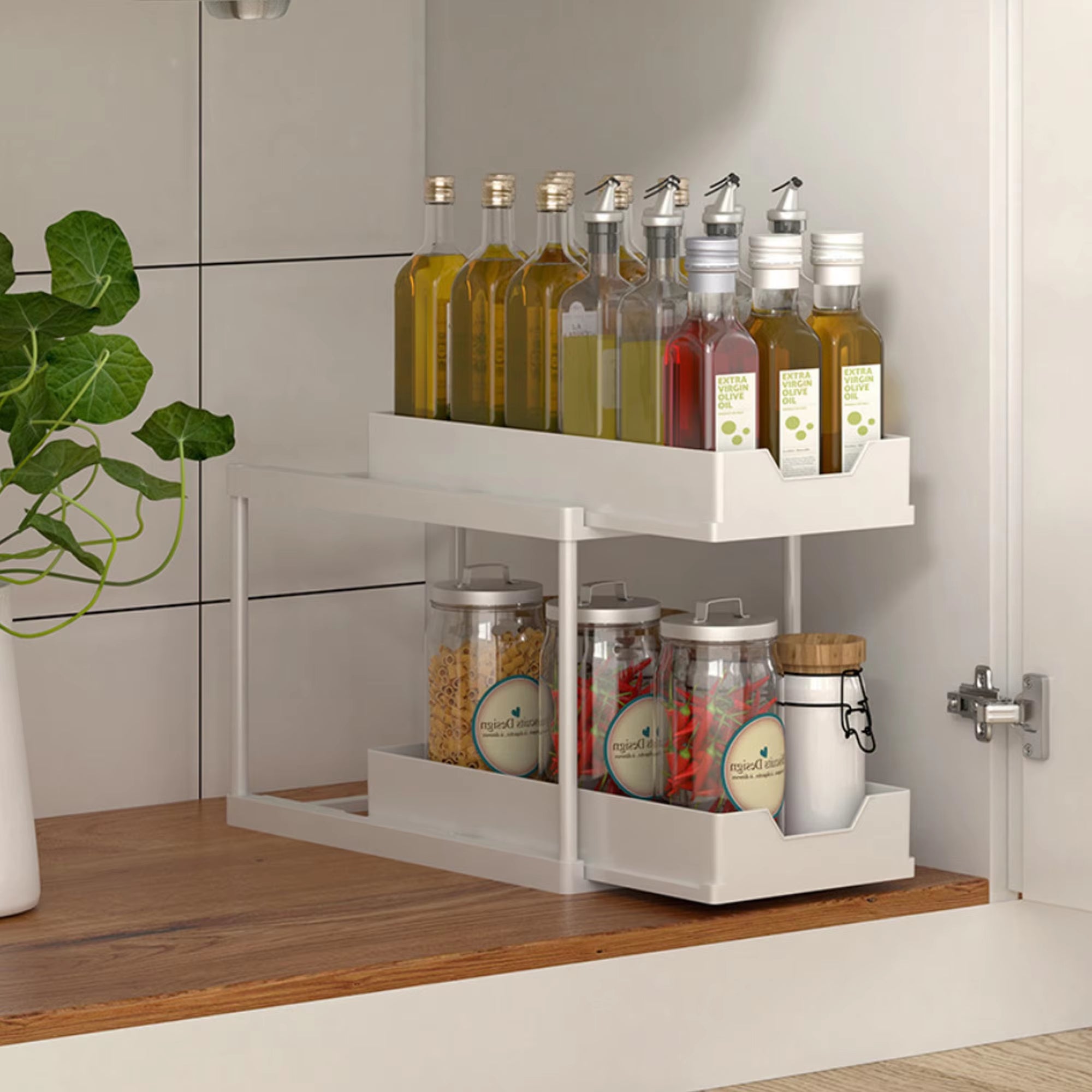 Double Layer Pull-Out Under Sink Storage Organizer