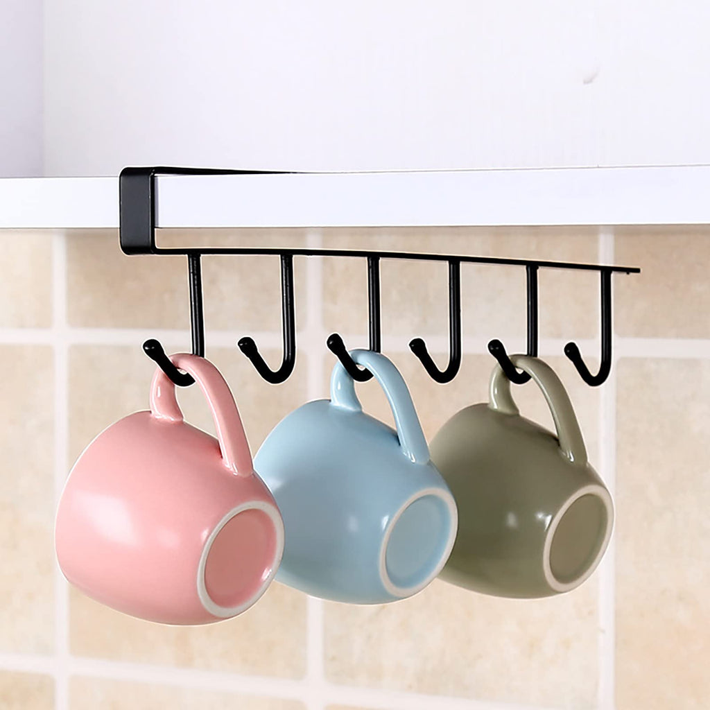 Multi-Purpose 6-Hook Under Shelf Organizer