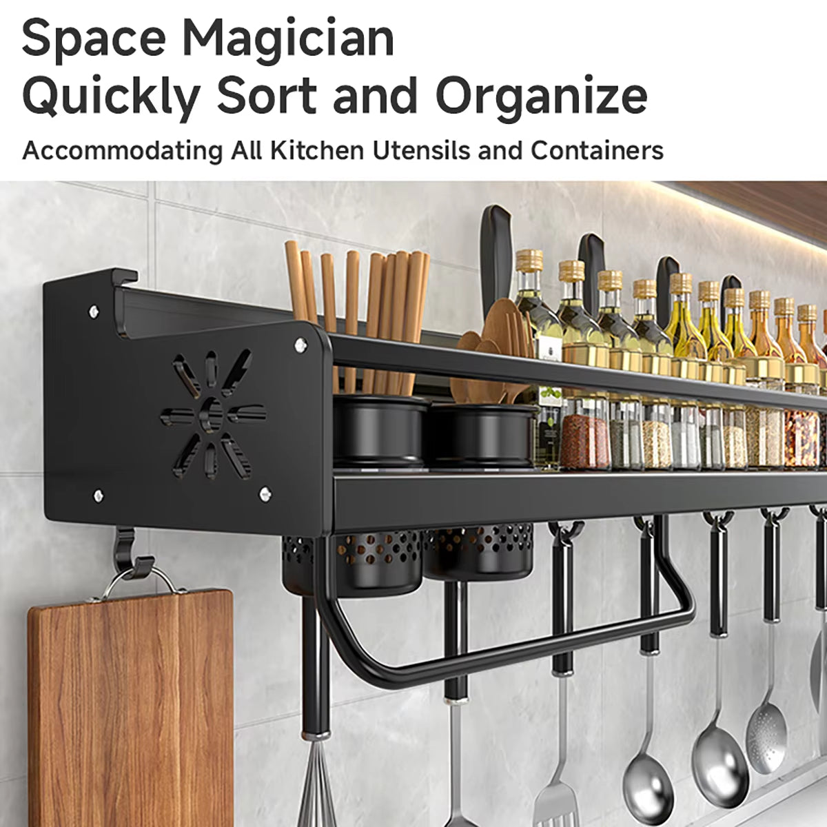 Metal Kitchen Shelf No-Drill Drain Rack